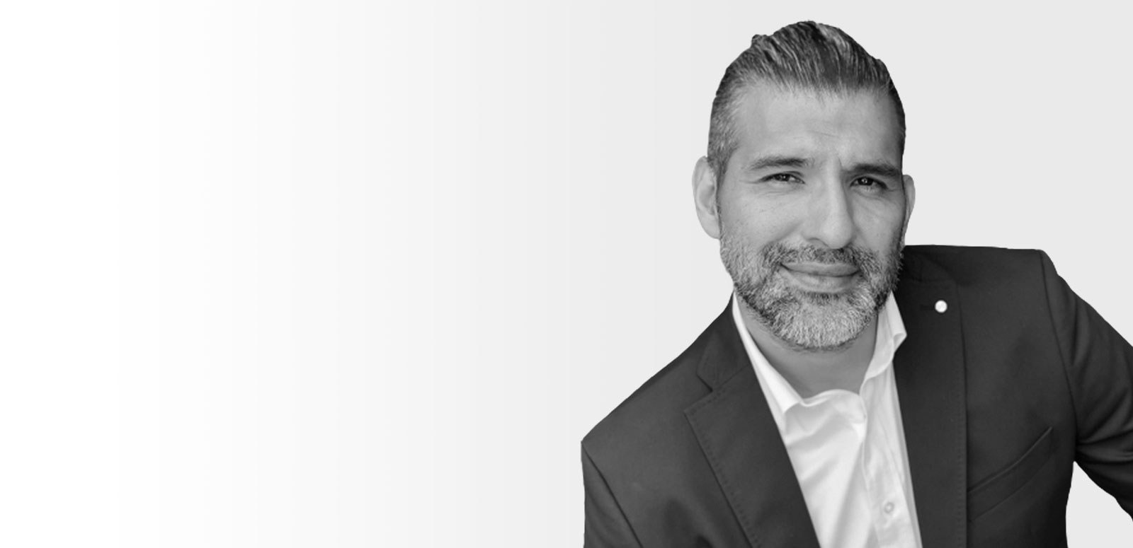 Marvin Valladares, black-and-white portrait